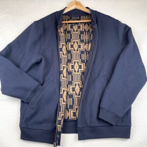 Pendleton Navy Blue Lightweight Jacket with Tan Pattern